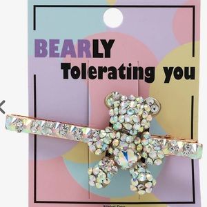 Bling Teddy Bear Hair Clip